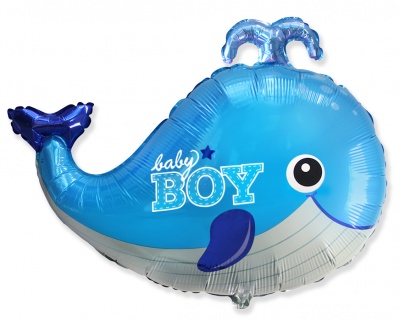Baby Whale Boy 34'' Super Shape Foil Balloon